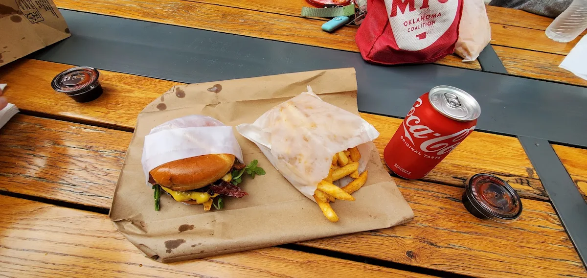 Thick Cut Bacon Burger with Fries and Drink