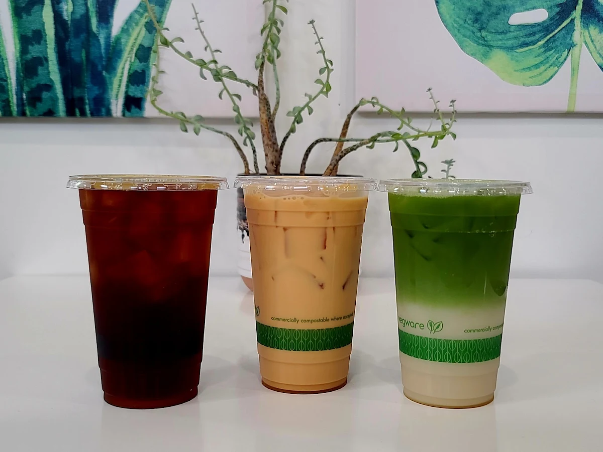 Cold Brew Caramel Cake Matcha Latte