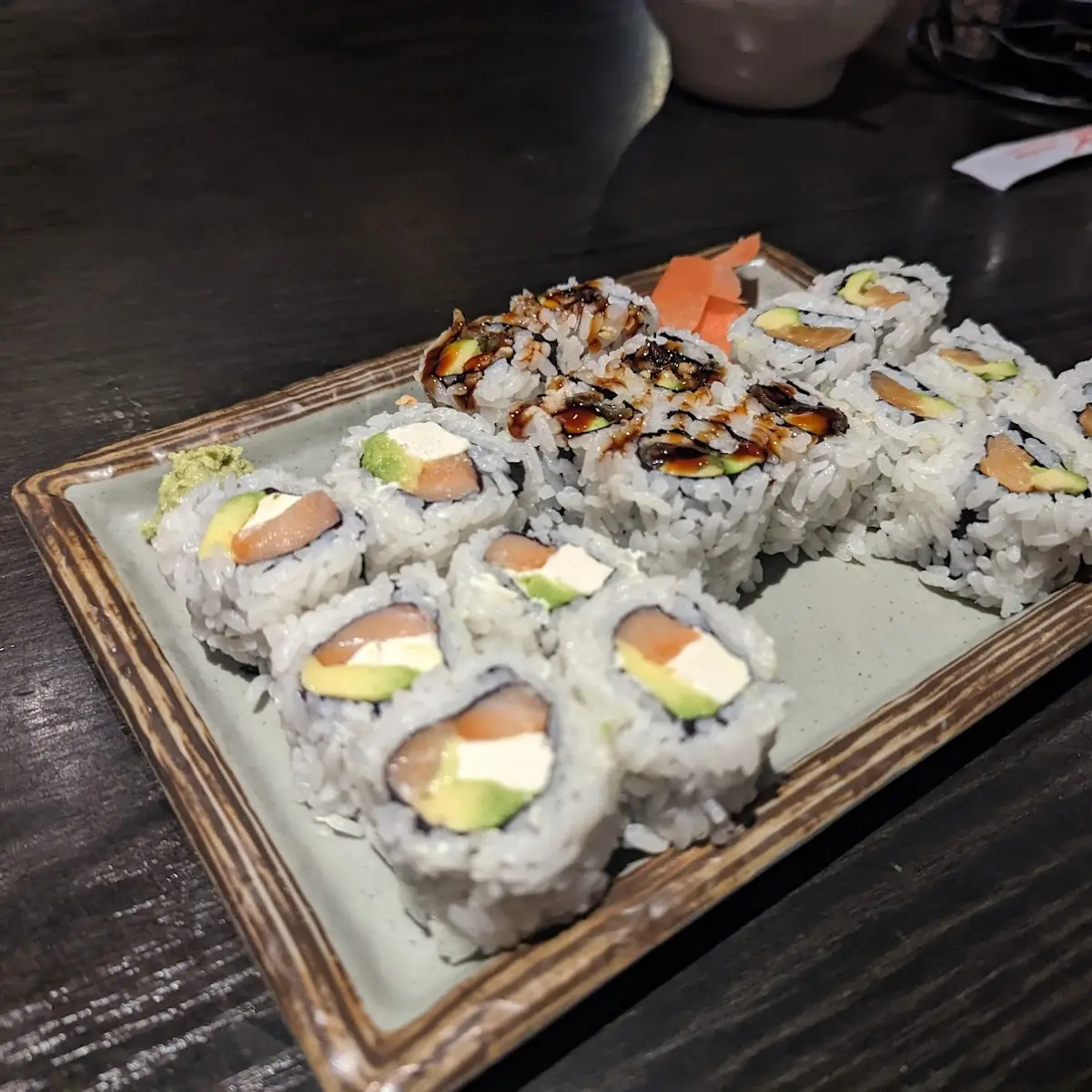 Philly Roll Eel Avocado Roll Raw Salmon Avocado Roll