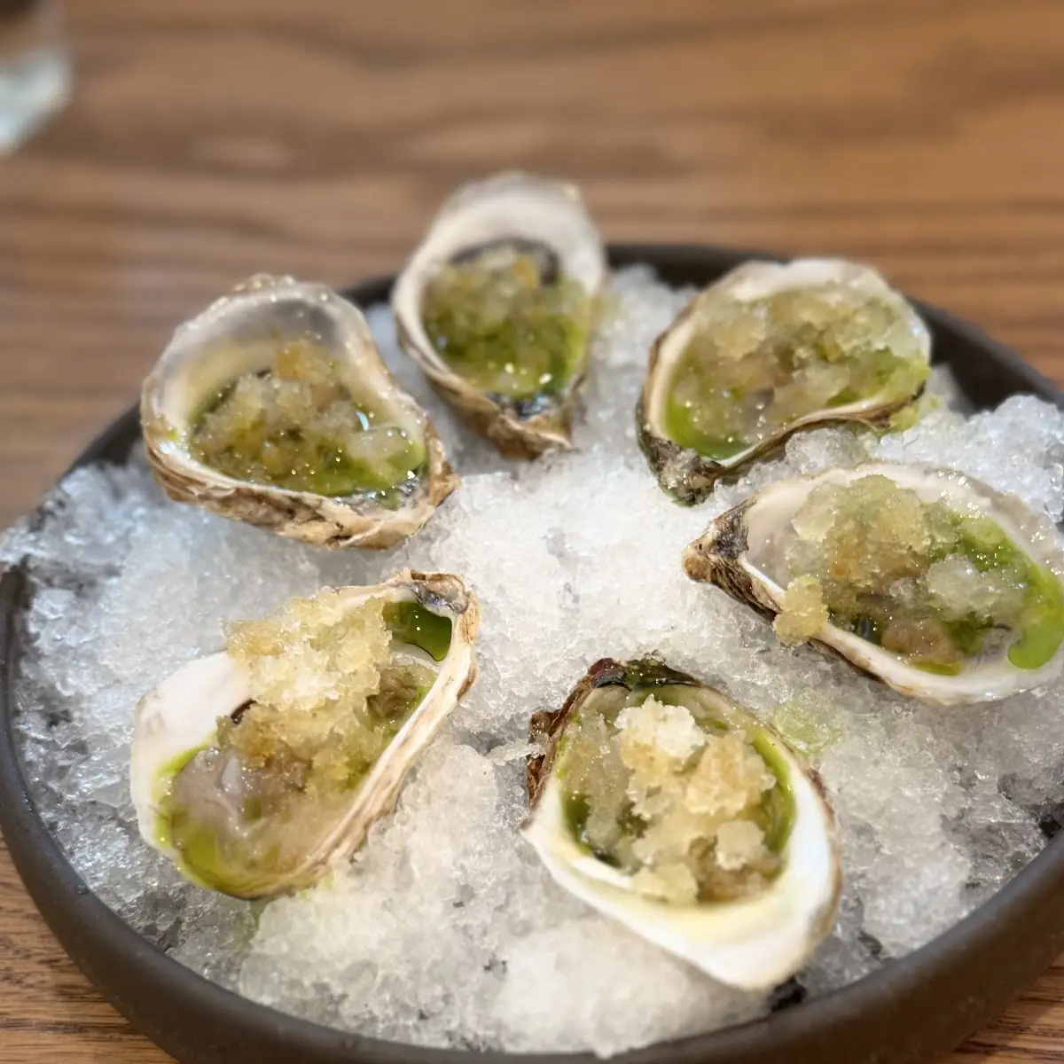 Raw Oysters Served