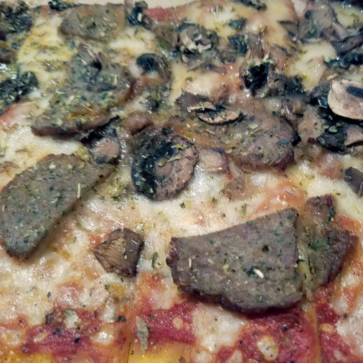 Meatball & Mushroom Pizza
