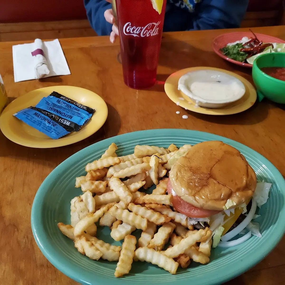 Cheese Burger and Fries