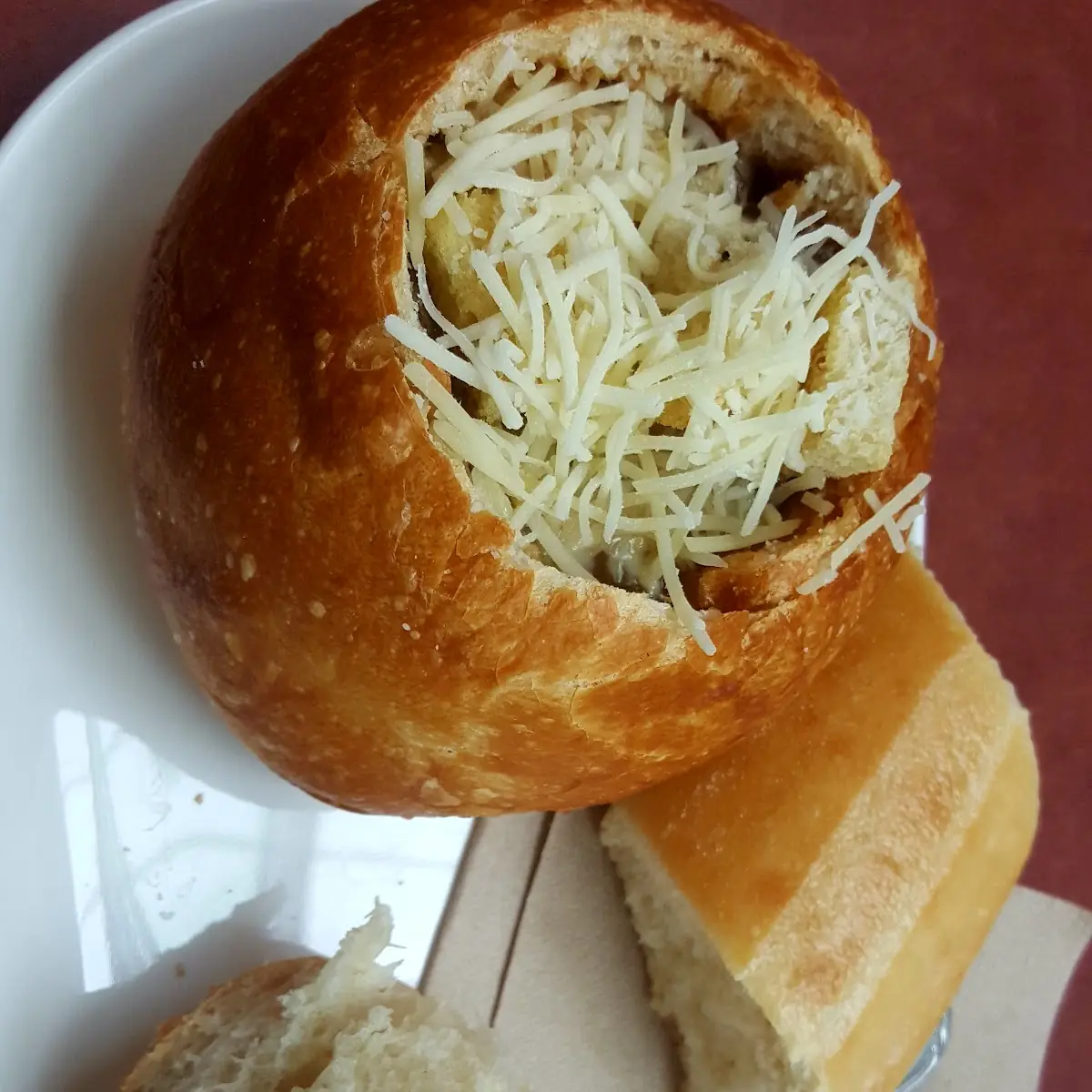 Onion Soup in a Bread