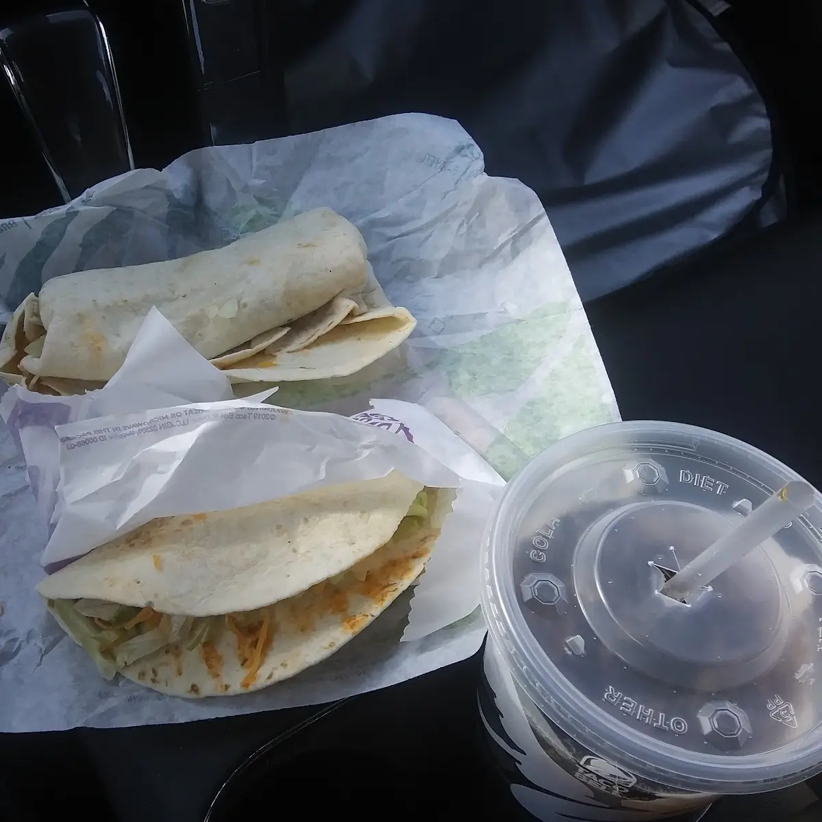 Burrito Supreme Combo with a Soft Shell Taco