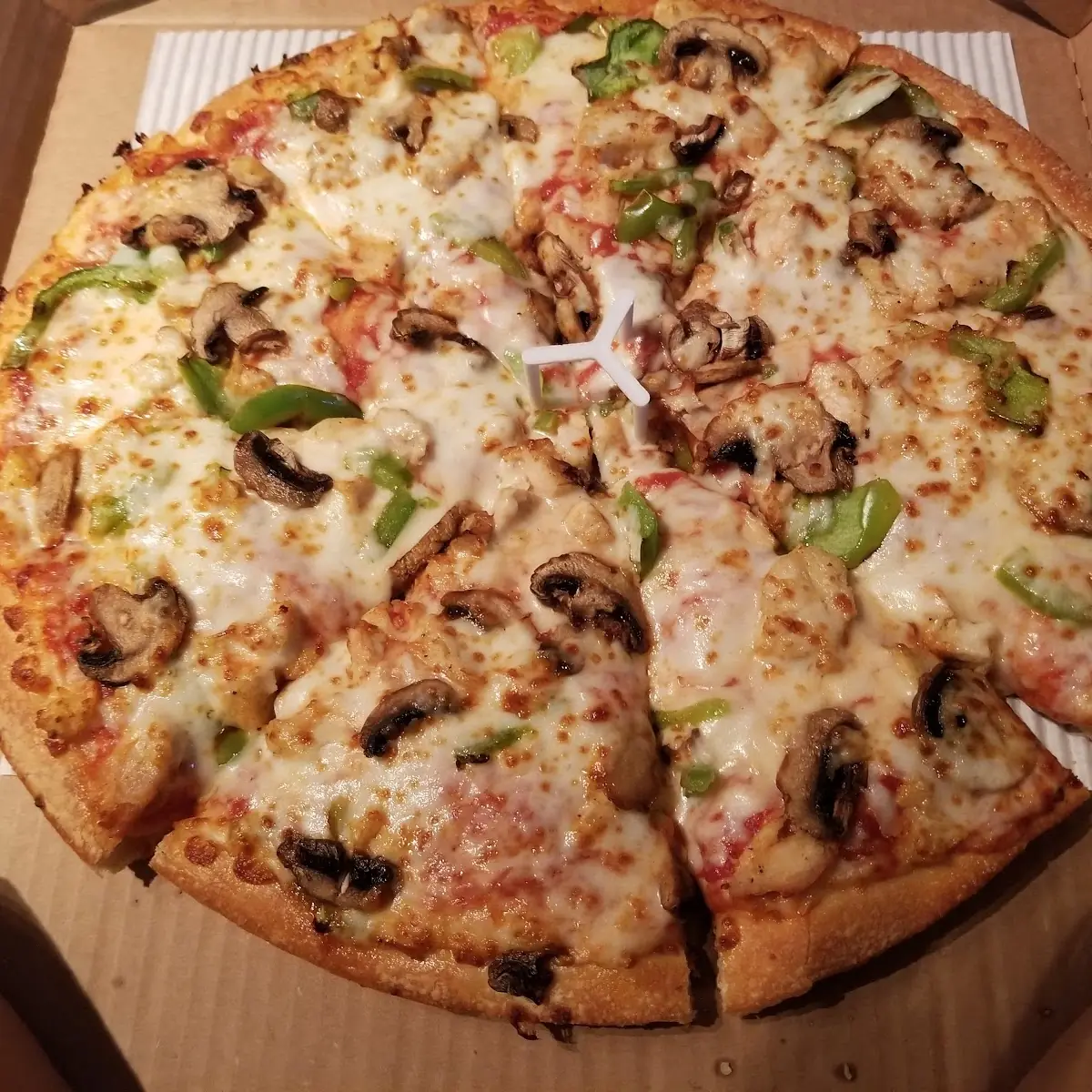 Sausage & Mushroom Thin Crust Pizza