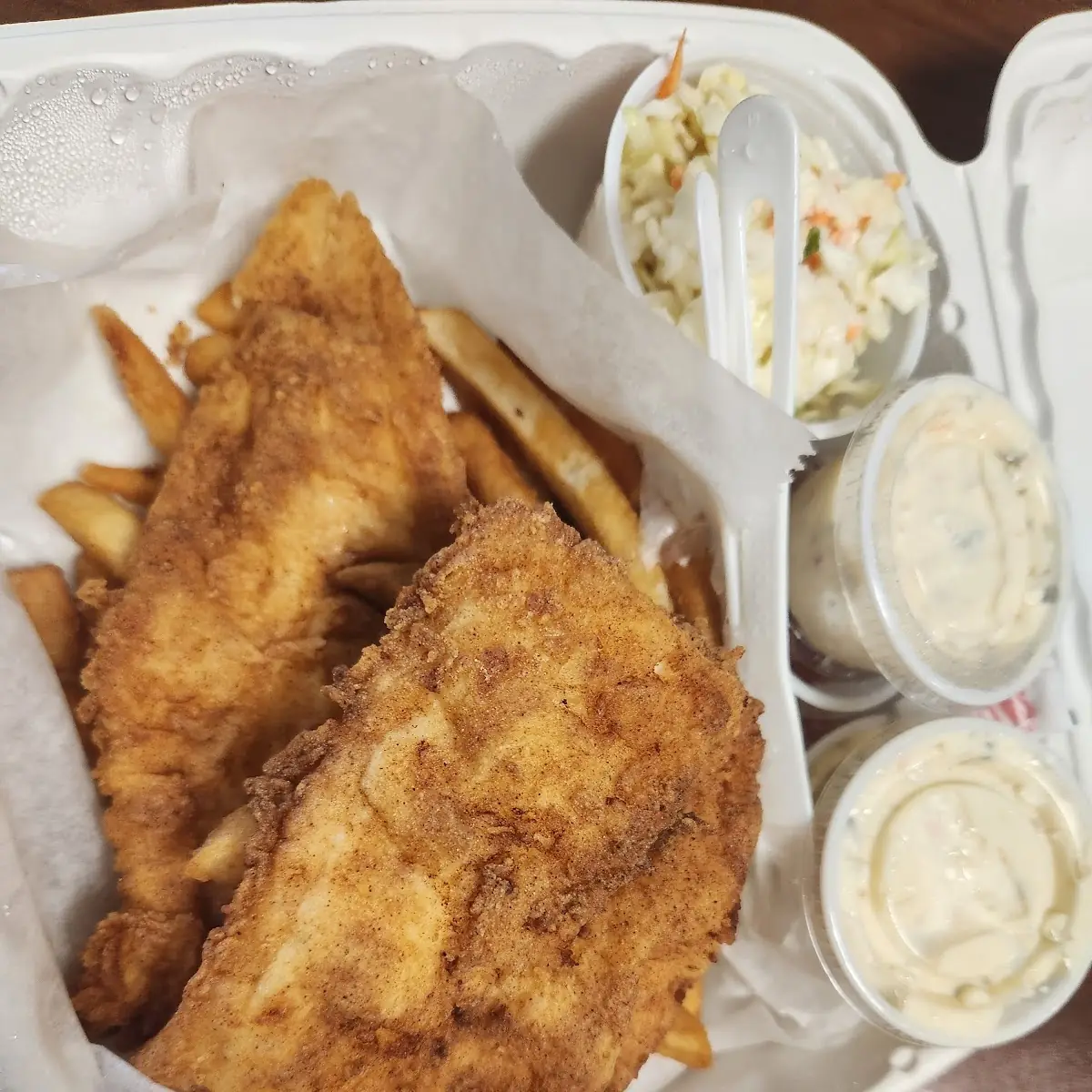 Fried Cod Fish N French Fries