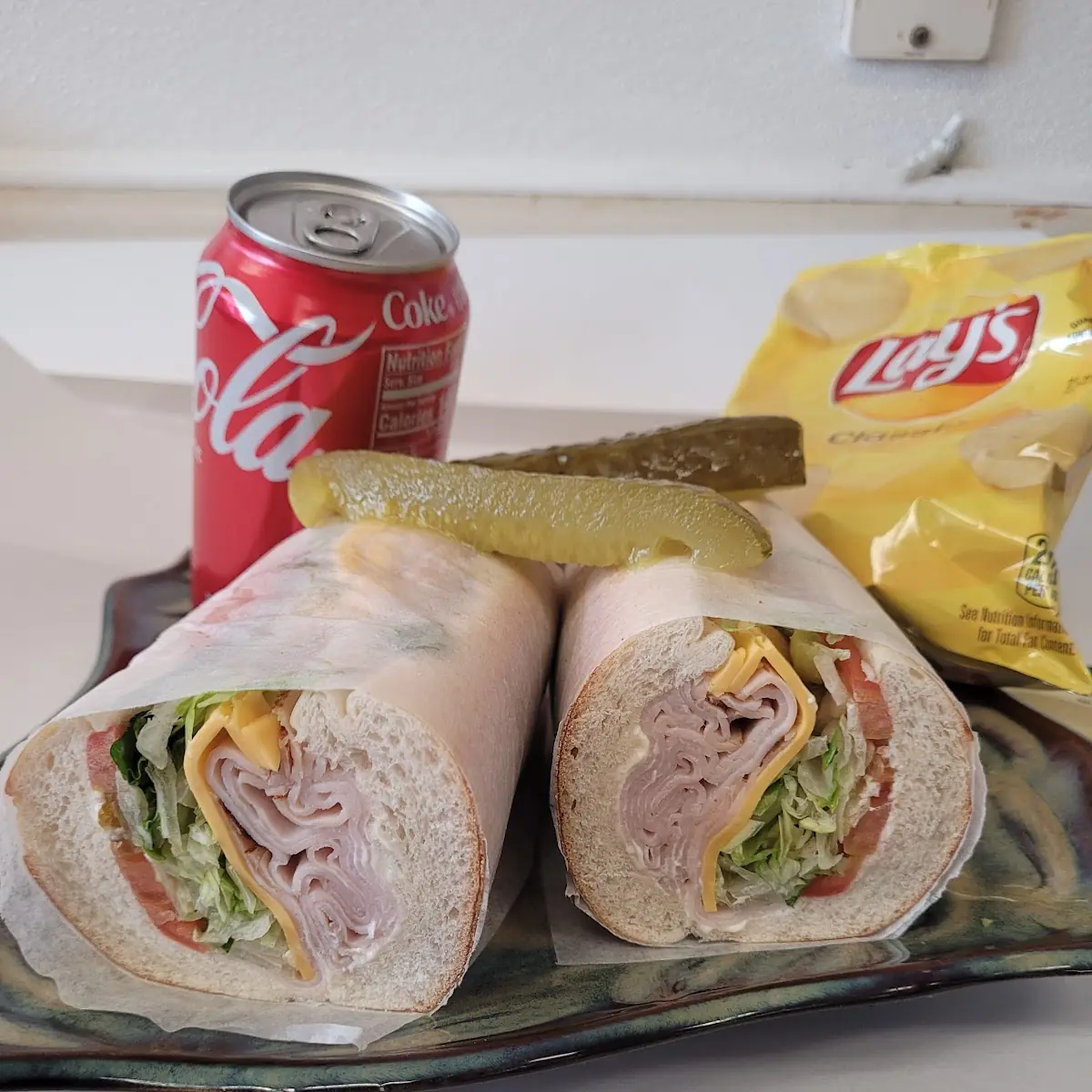 Turkey Cheese Sub Sandwich w Let Tom Mayo