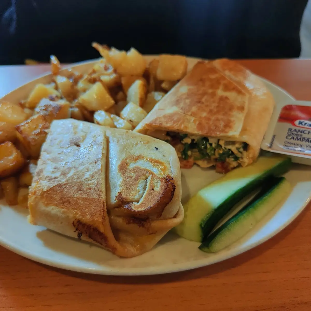 Wrap Spinach and Feta, Sunset Grill