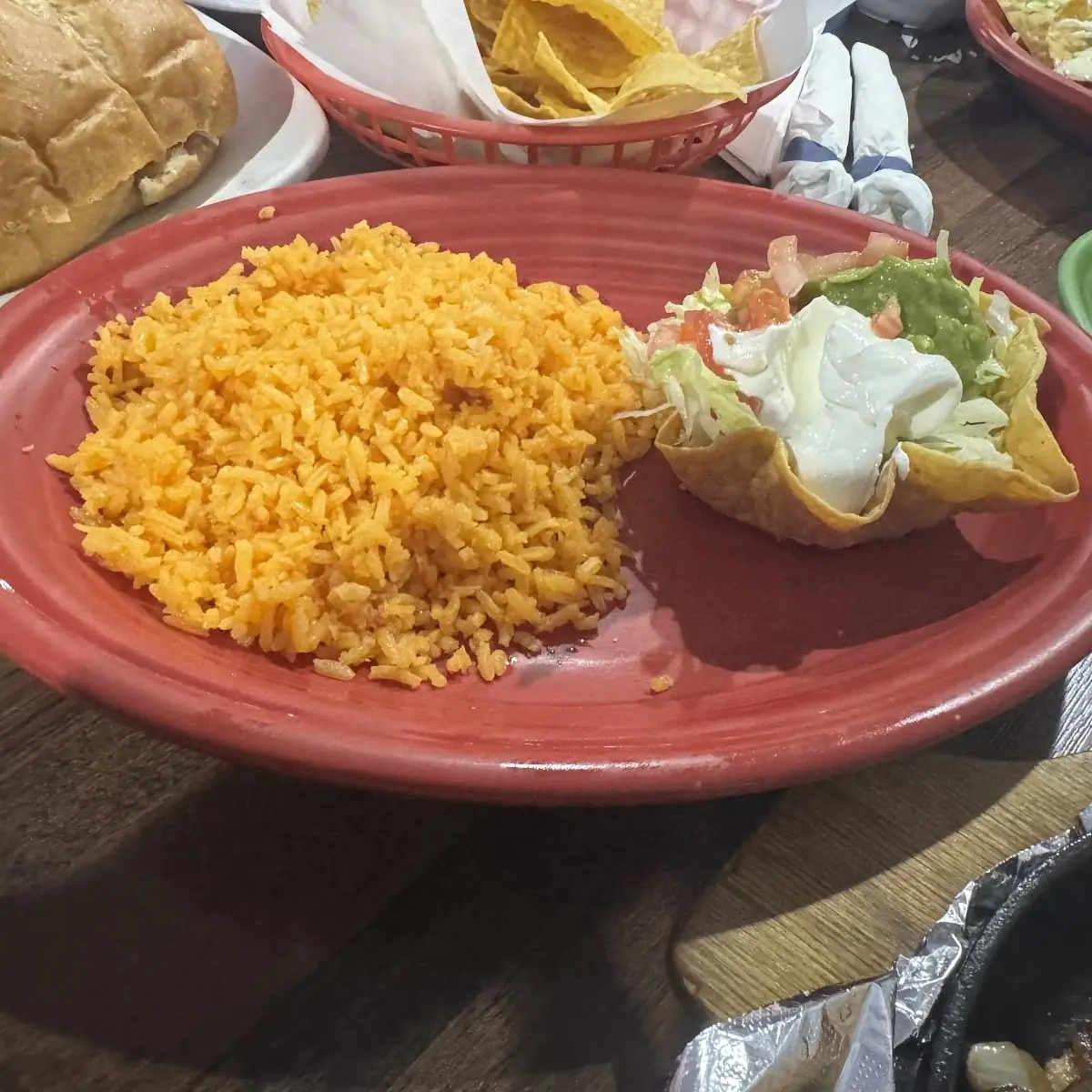 One Beef Taco Rice & Beans