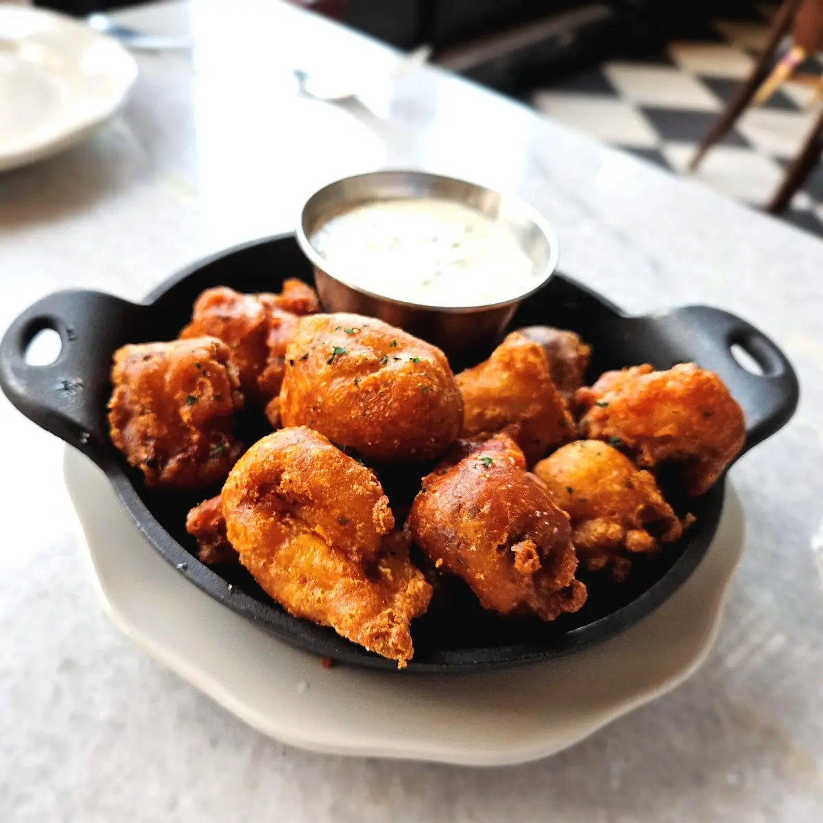 Beer Battered Redfish Beignets