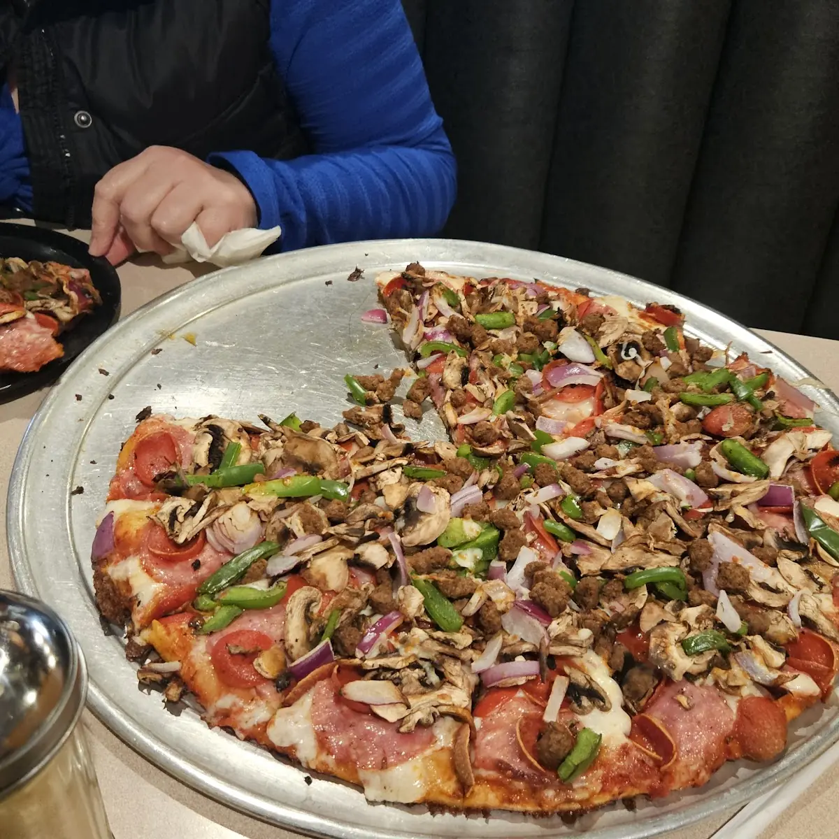 3 Meat Pizza Combo with Green Peppers & Onions