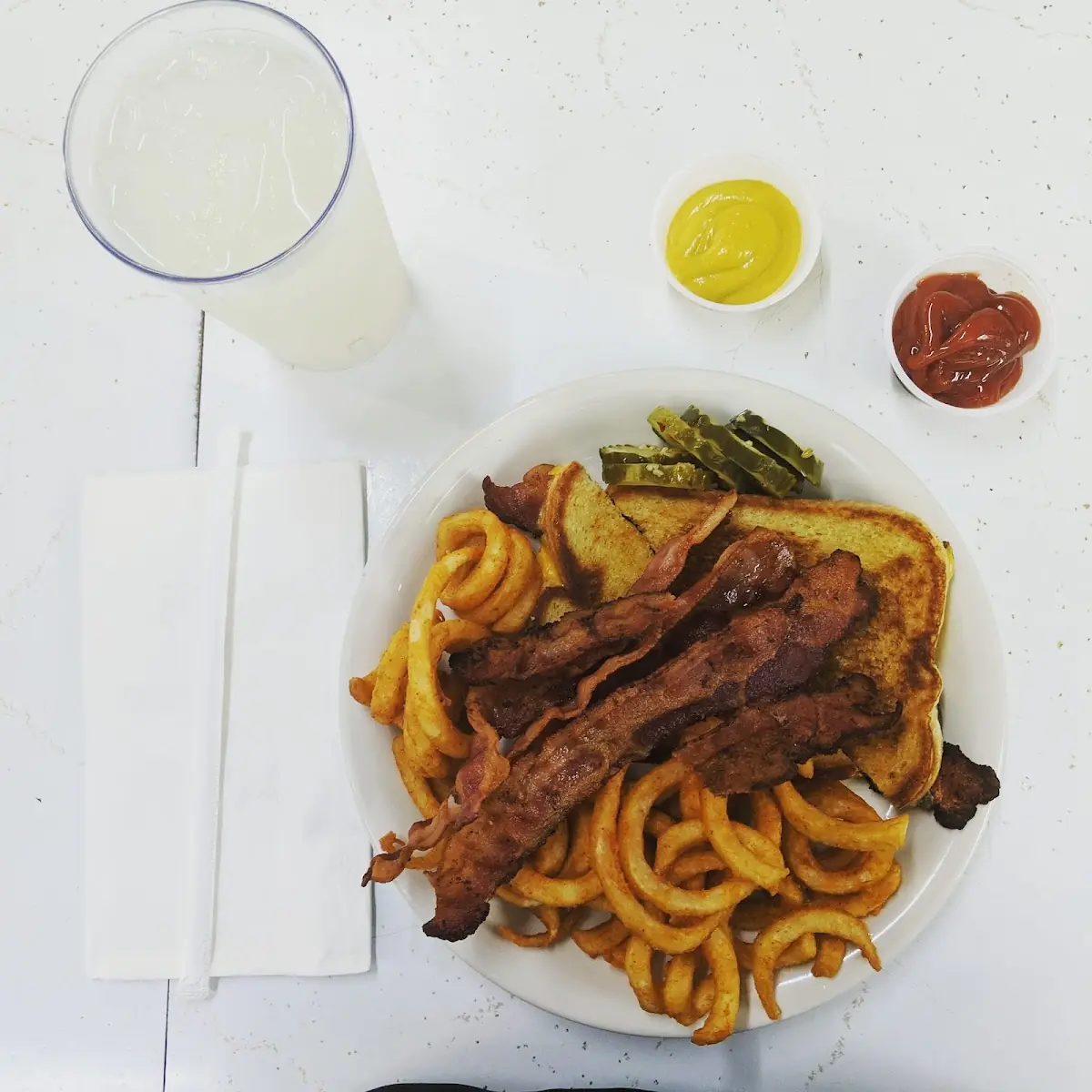 Grilled Cheese and Curly Fries