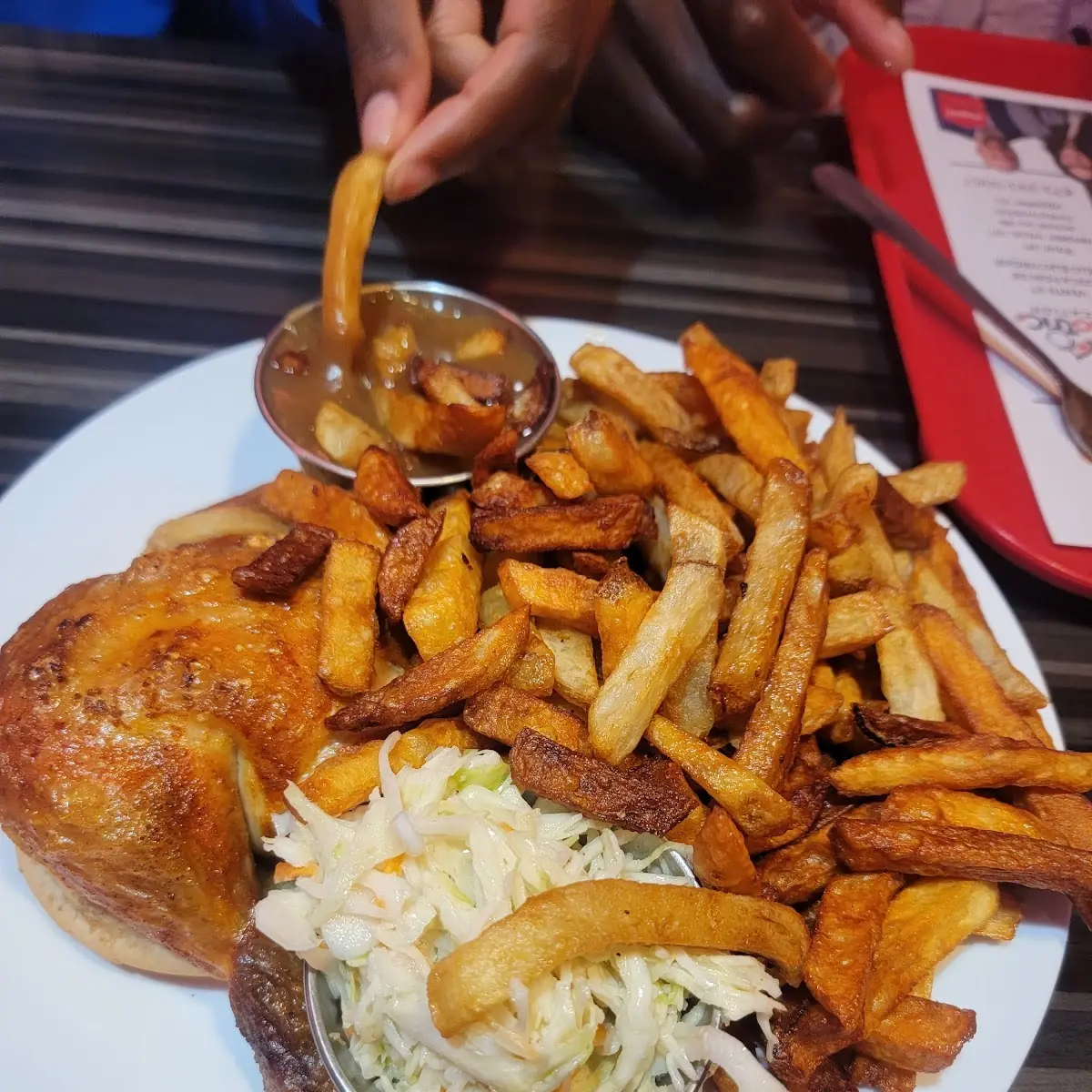 Poulet Et Fried Chicken Salad