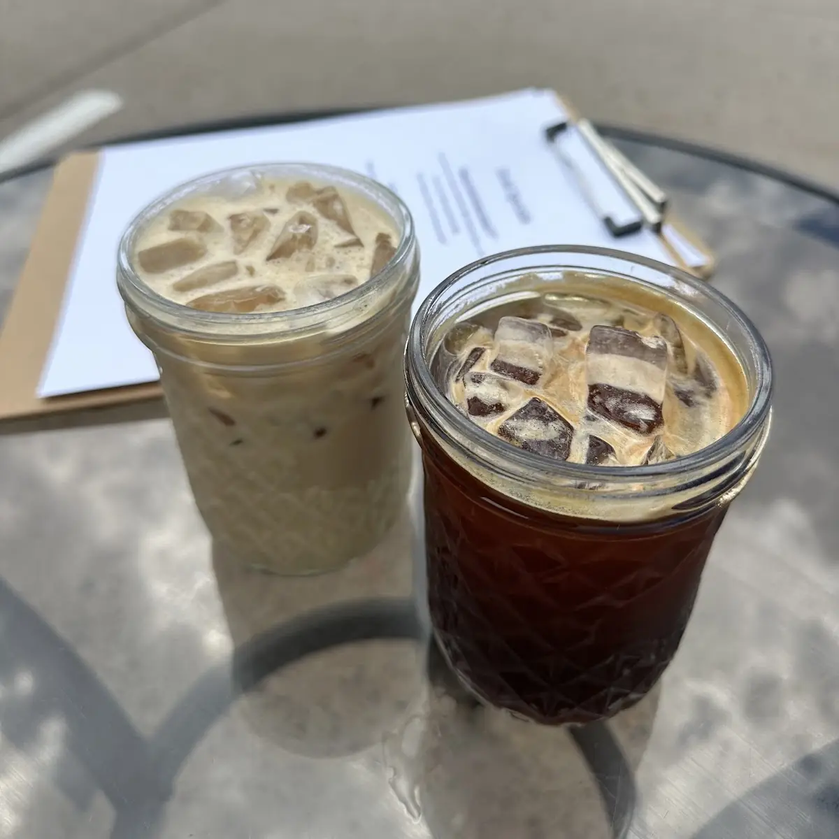 Iced Latte and Iced Americano