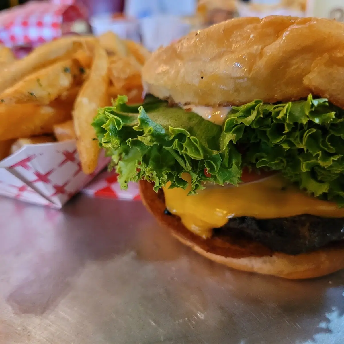Cheese Burger with Fries