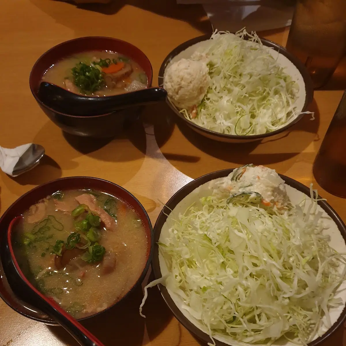 Cabbage Salad & Miso Soup