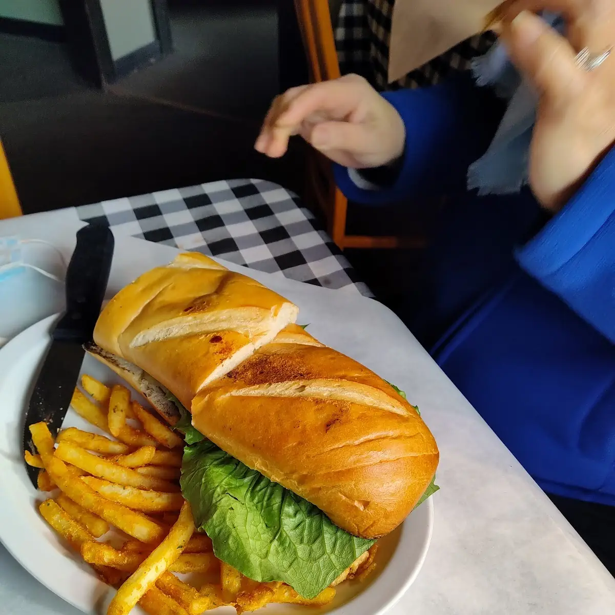 Tipsy Bear Burger and Fries