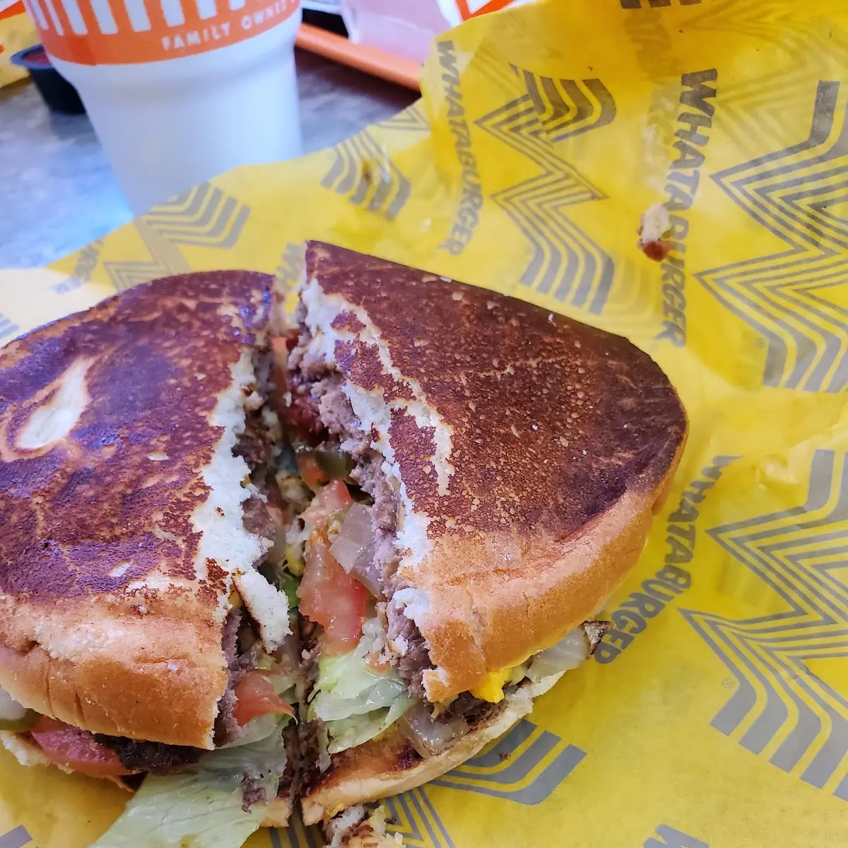 Bacon Cheeseburger Toasted Buns Grilled Onions