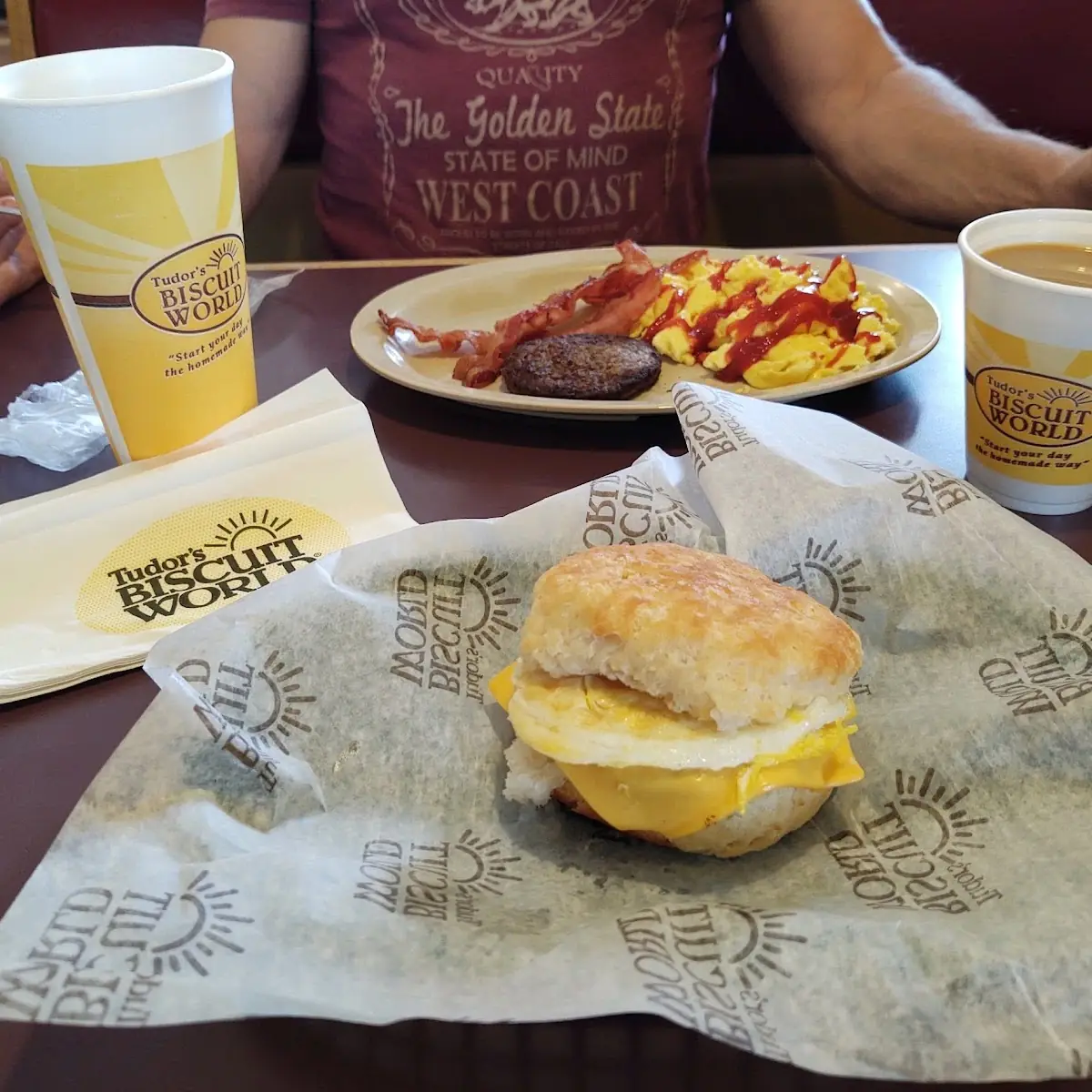 Sausage Egg and Cheese Biscuit Sandwich