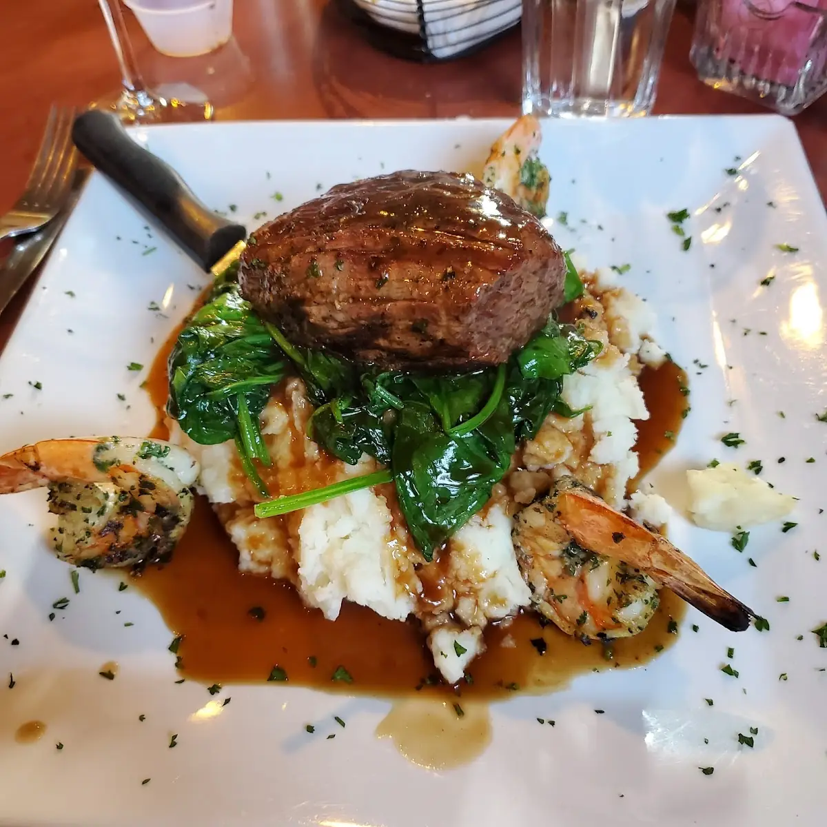 Filet Mignon and Shrimp