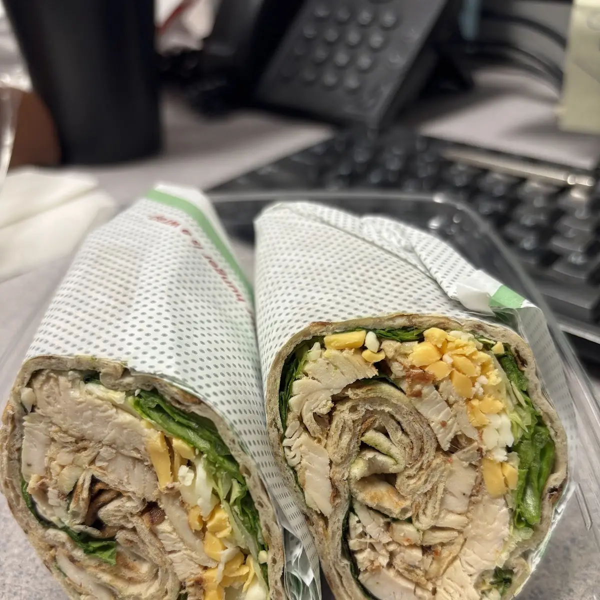 Grilled Chicken Wrap with Flax Seed Wrap so Very Low Calories