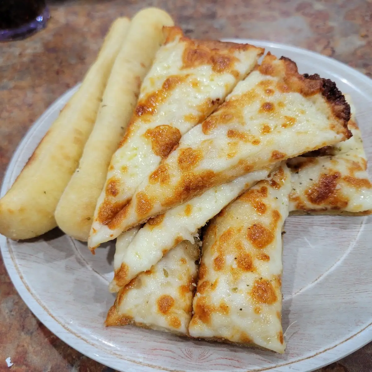 Cheese Pizza and Cheese Sticks