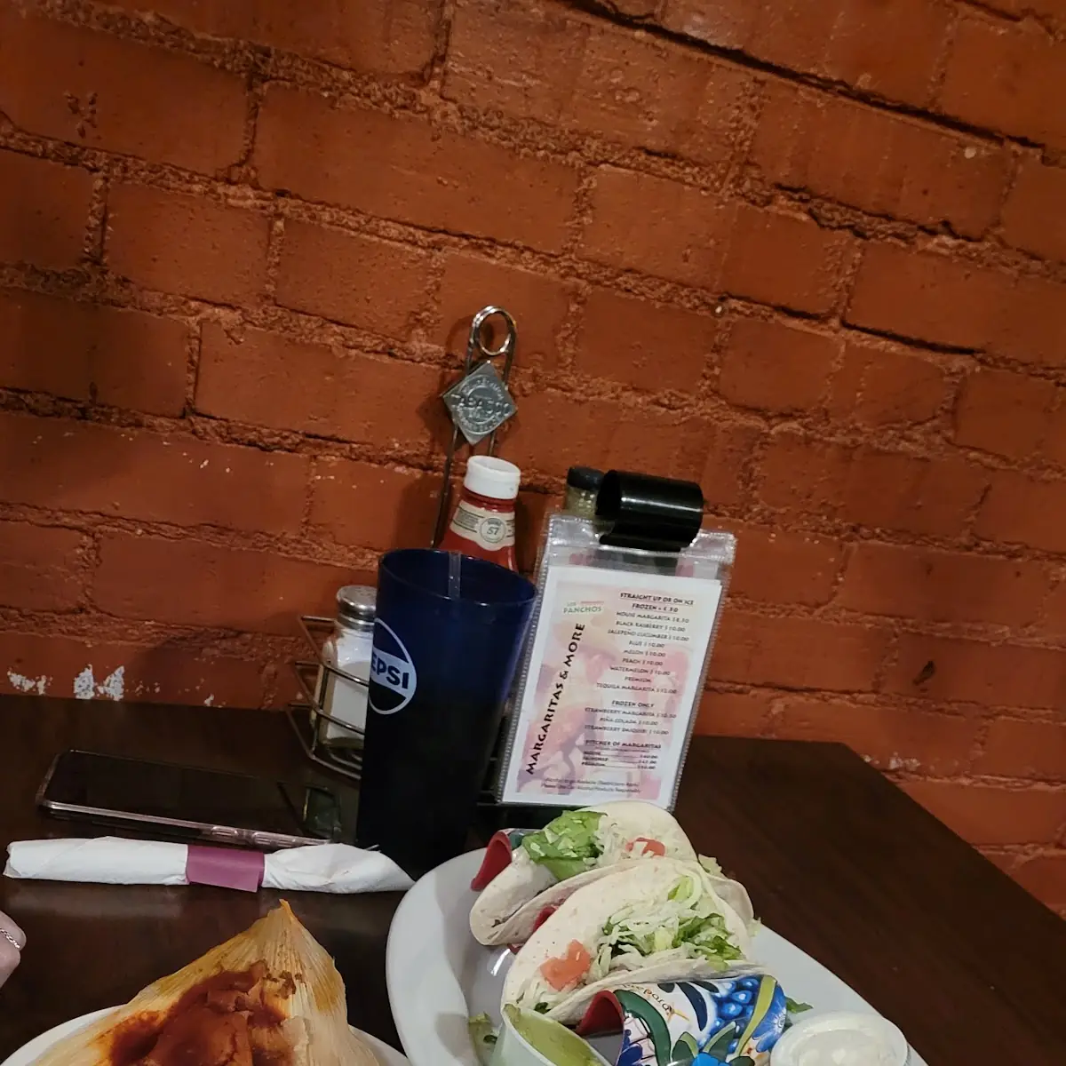 Tamale and Tacos Carne Asada