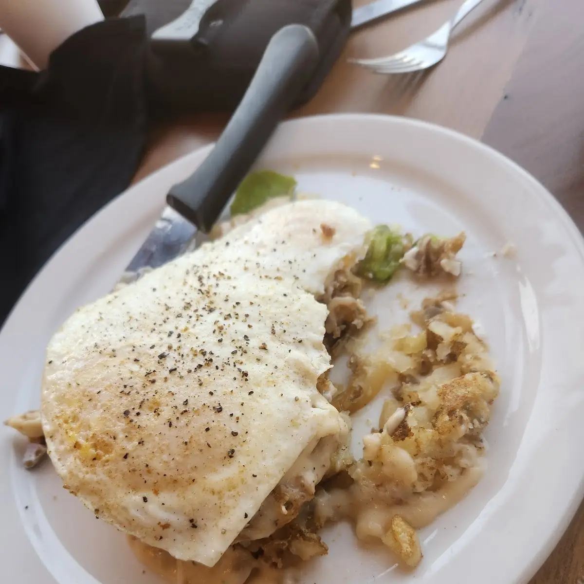 Cold Chicken Fried Steak Breakfast Scramble