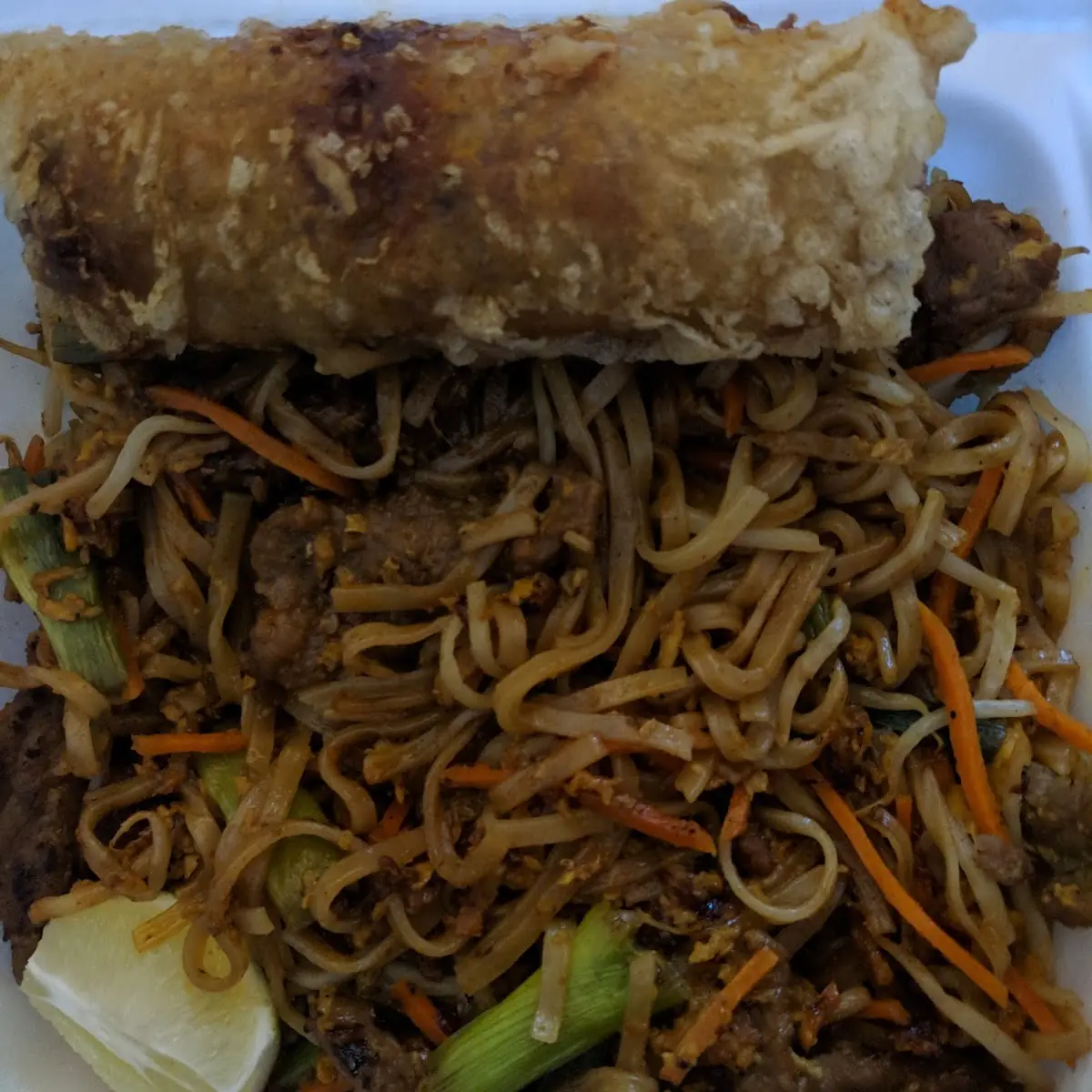 Beef Pad Thai Vietnamese Eggrolls Are Huge