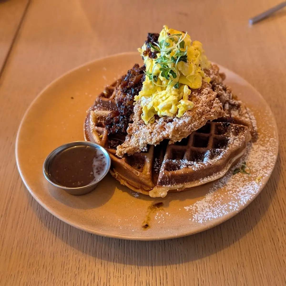 Chicken Scoop Chicken Waffle