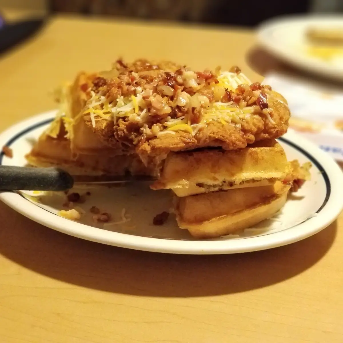 Signature Chicken & Bacon Cheddar Waffles