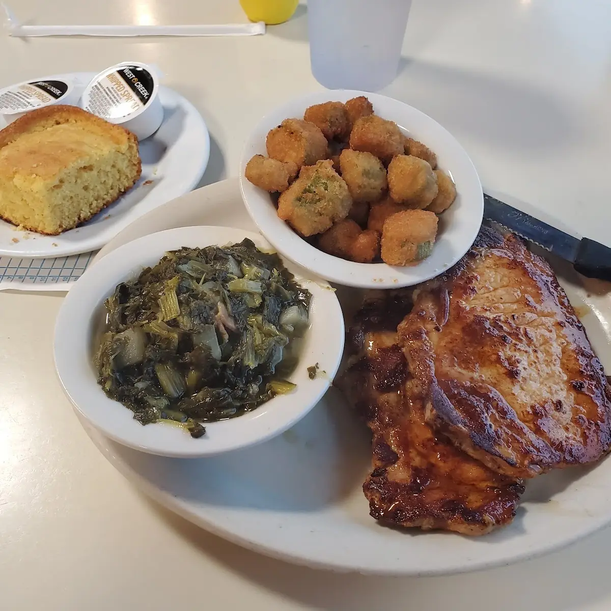 Pork Chop with Greens
