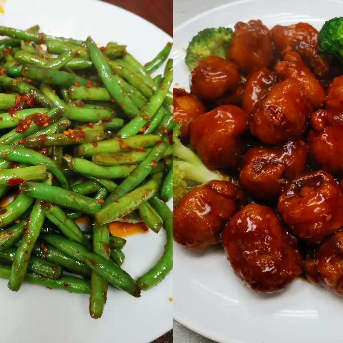 Spicy String Beans and Crisby Eggplants