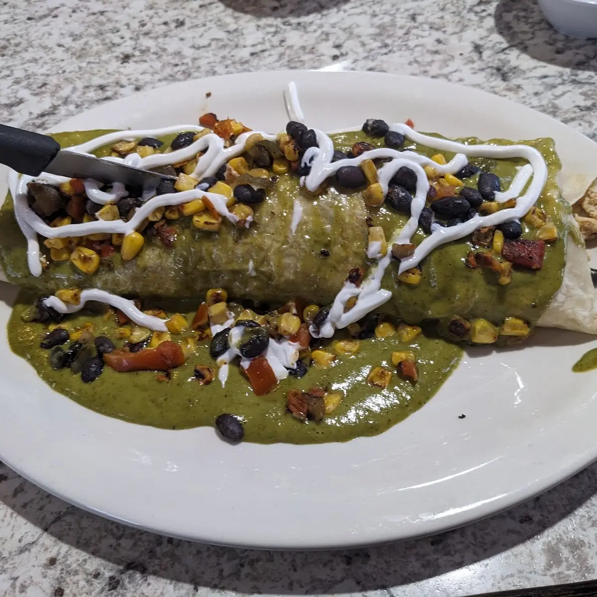 Spinach and Chicken Burrito