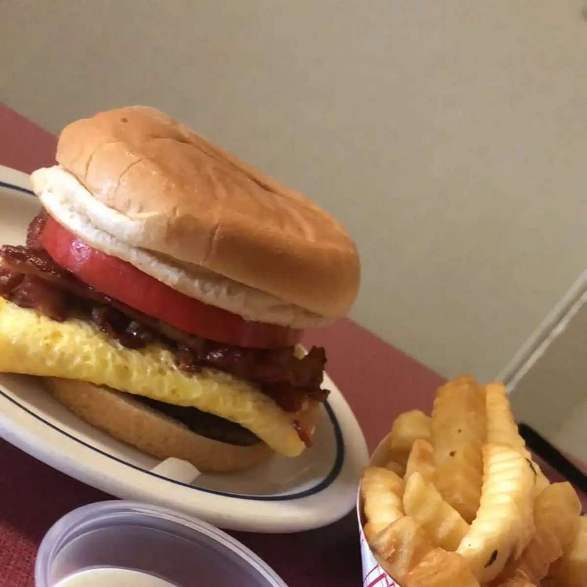 Bacon Sausage Egg Cheese Tomatoes