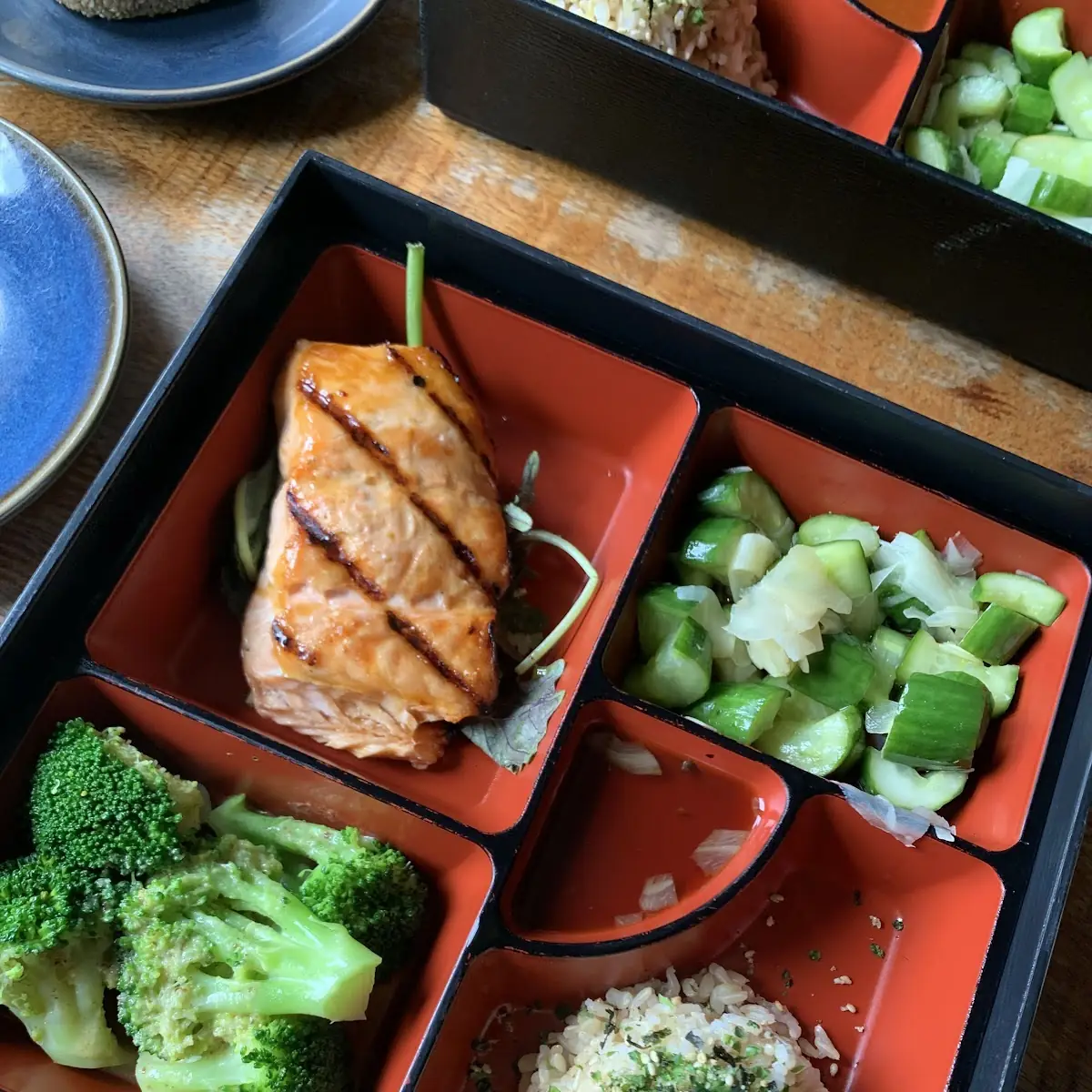 Grilled Salmon Bento Box Meal