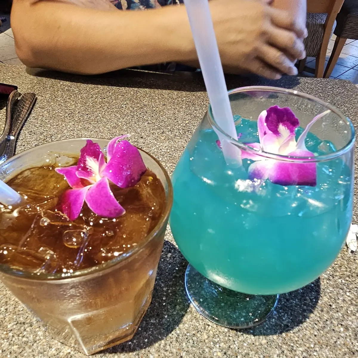 Blue Hawaiian and Mai Tai
