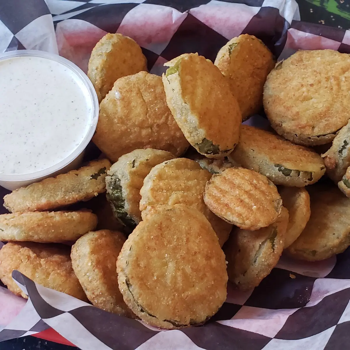 Fried Pickles with Ranch Dressing
