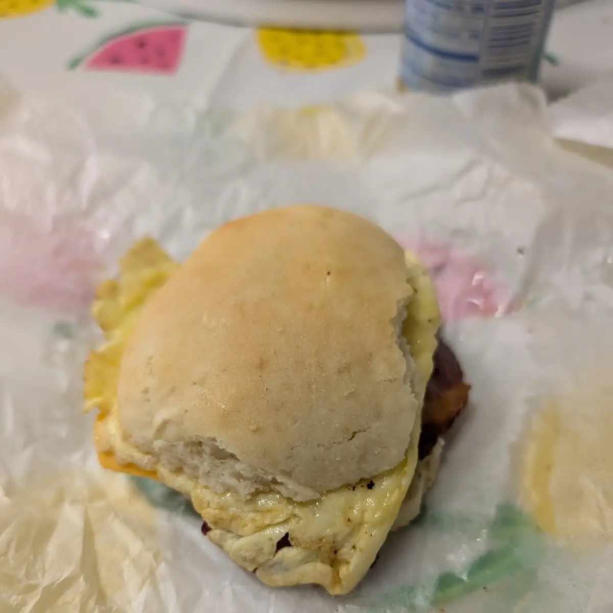 Bacon or Sausage Biscuit