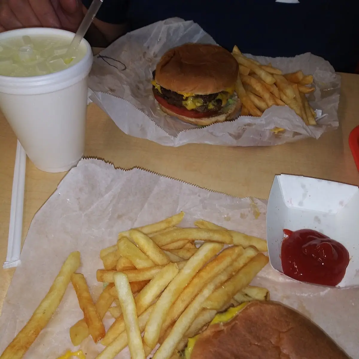 Double Cheeseburger and Fries