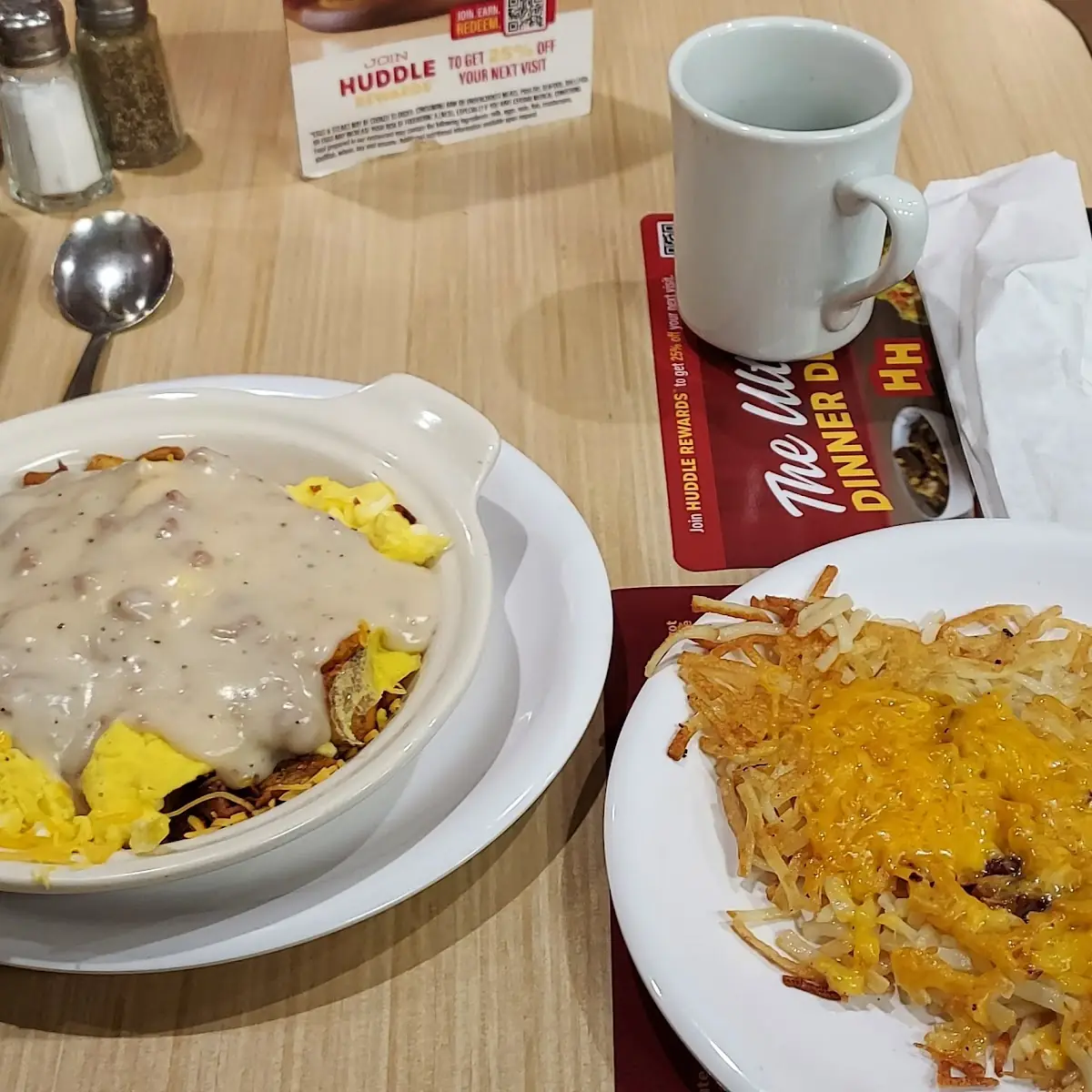 Breakfast Bowl with Hash Browns on Side
