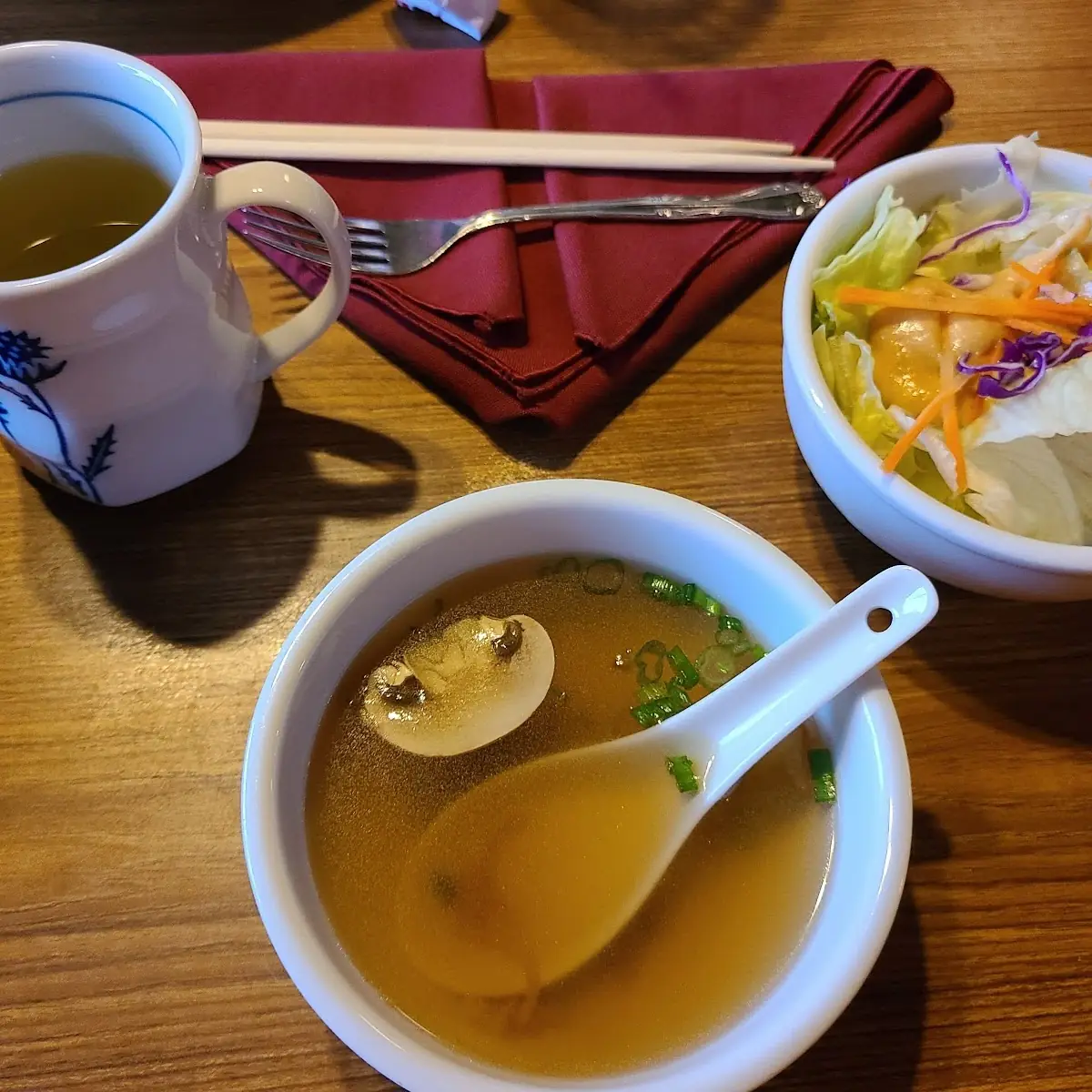 Miso Soup and Salad