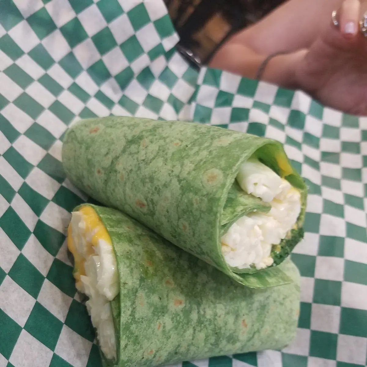 Egg White Spinach Wraps