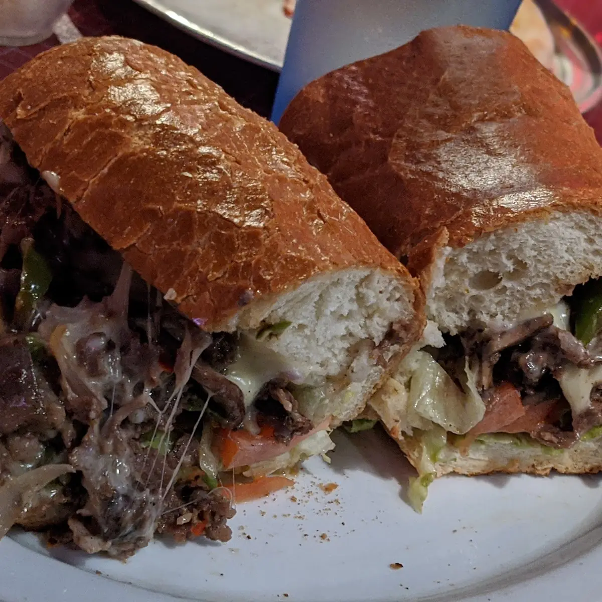 Philly Cheese Steak Submarine Sandwich