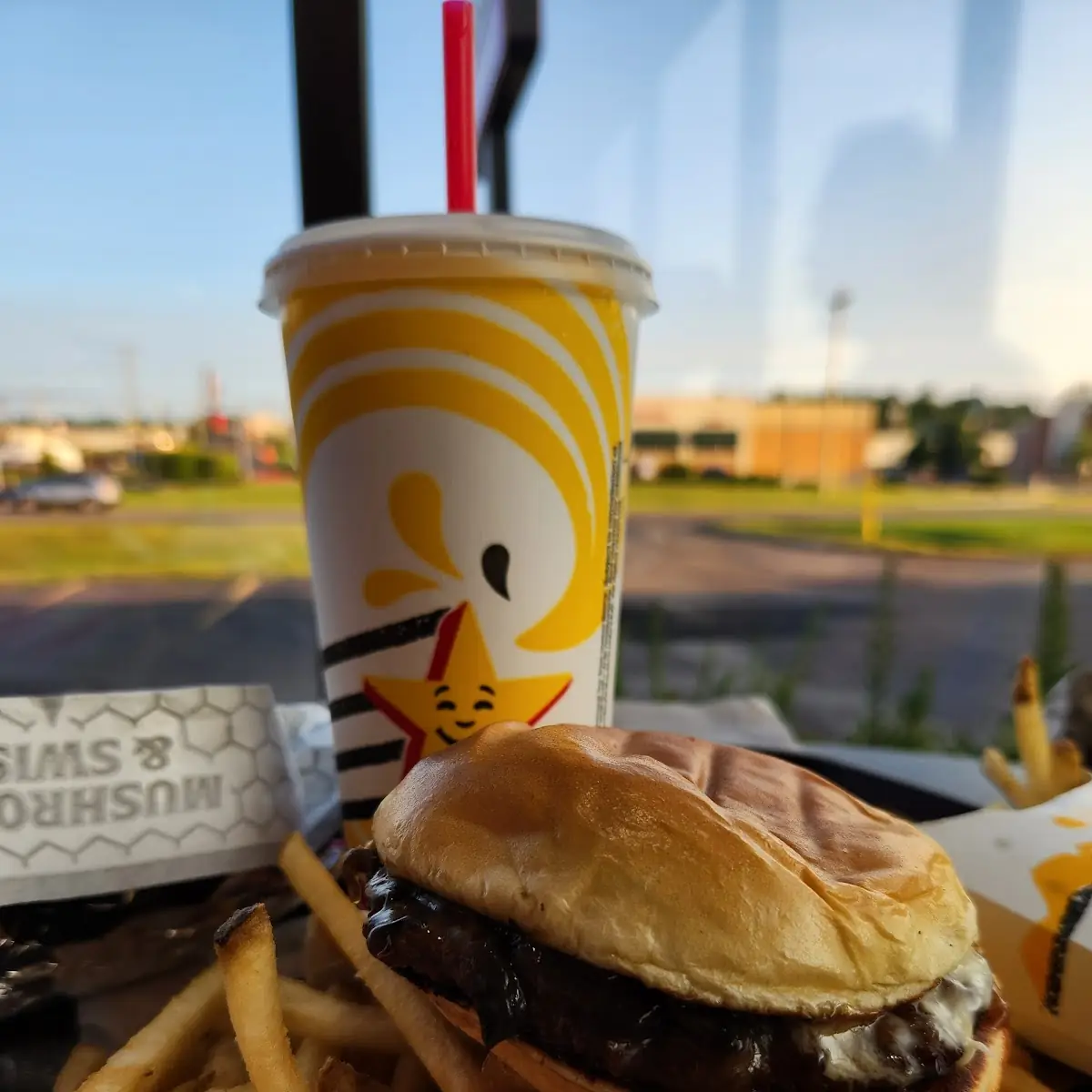 Mushroom Swiss Burger Combo