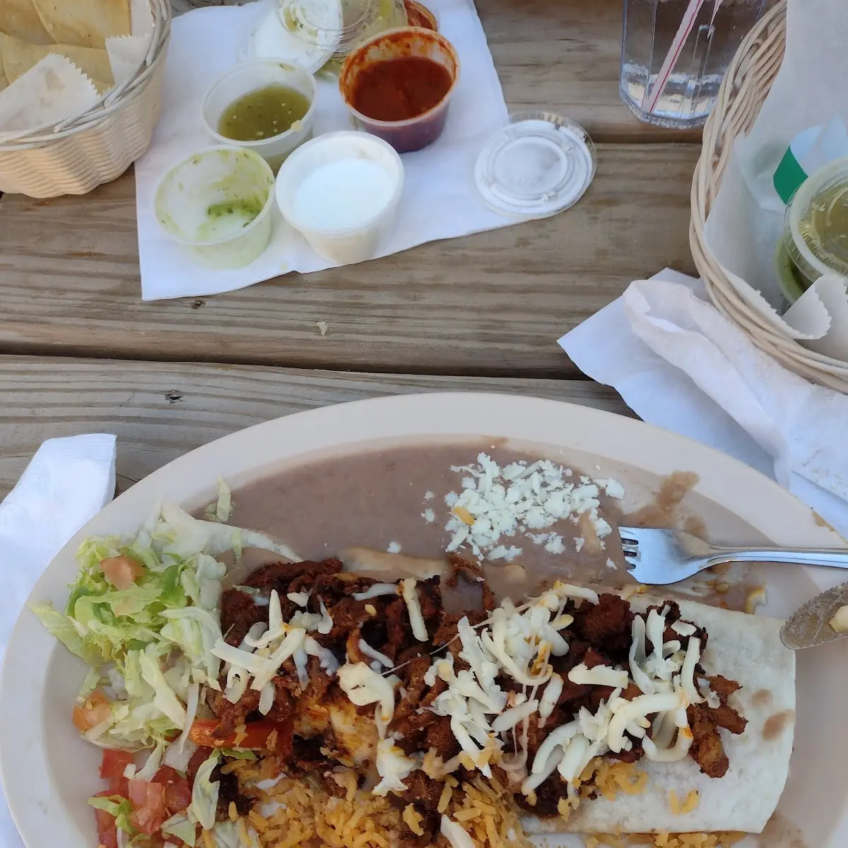 Combo 1 Taco Enchilada Tostada