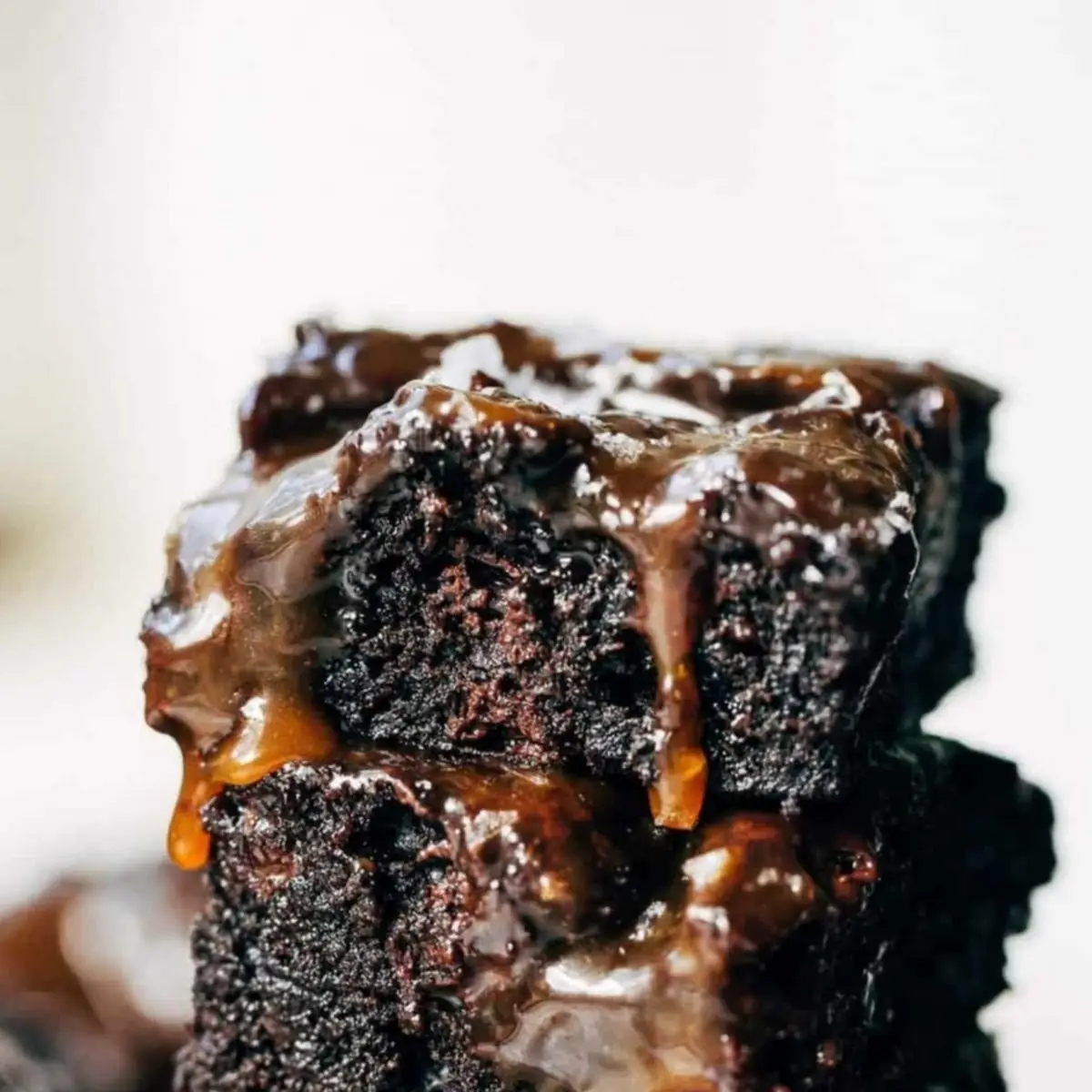 Caramel Chocolate Brownie Squares