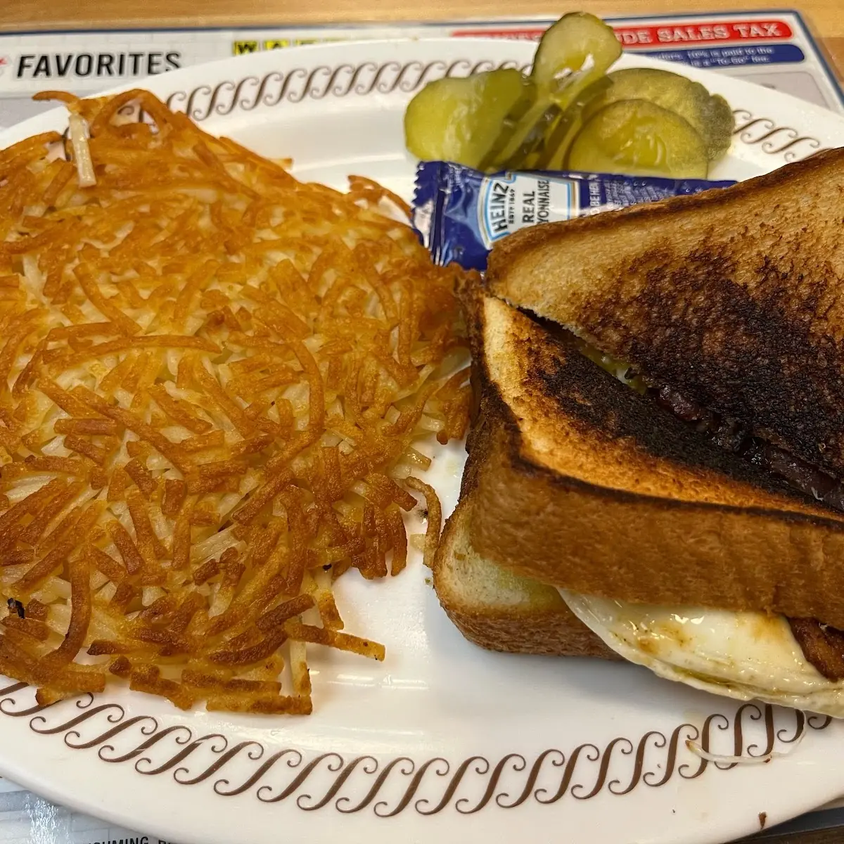 Hash Browns and Bacon Egg and Cheese