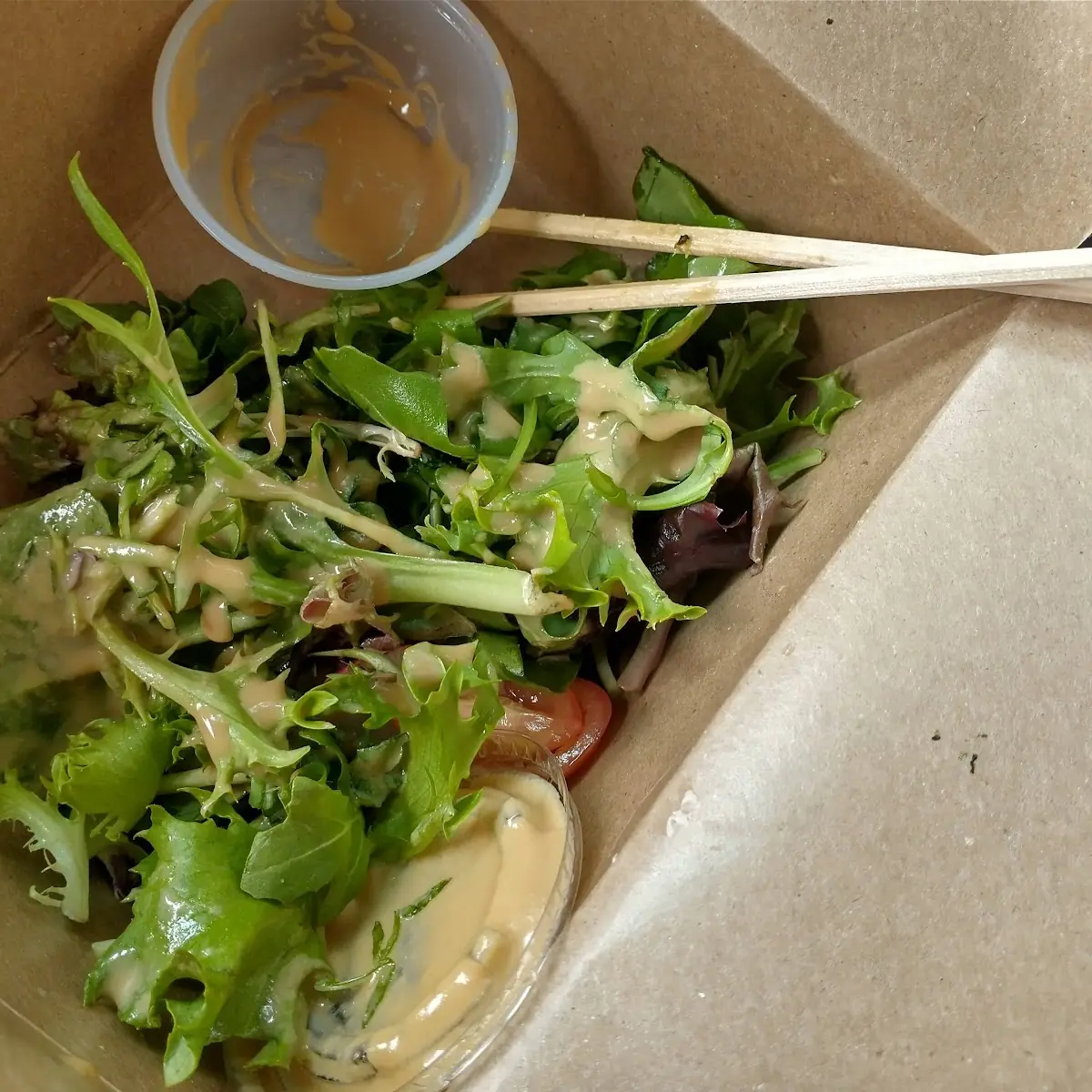 Mixed Greens Roasted Sesame Seed Dressing