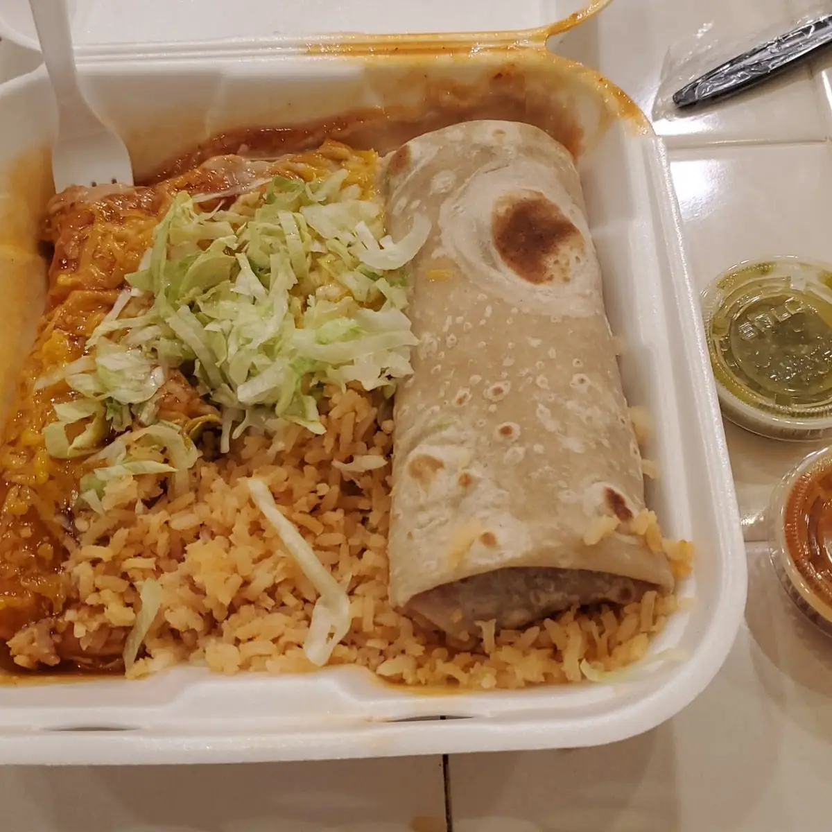 Burrito Enchilada Plate